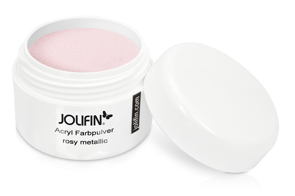 Jolifin Acryl Farbpulver - rosy metallic 5g