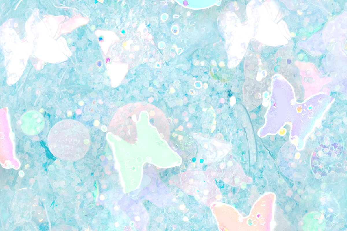 Jolifin Fancy Glittermix - opal butterfly