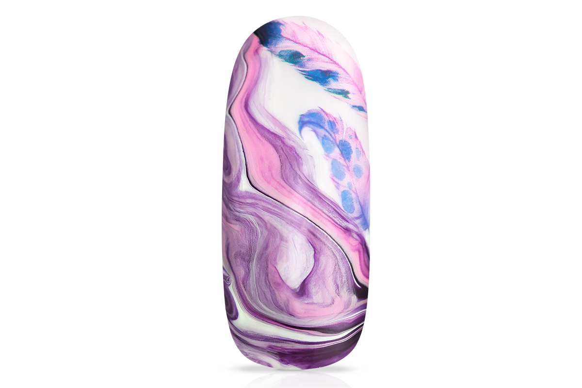 Jolifin Nailart Tattoo Aquarell Federn purple