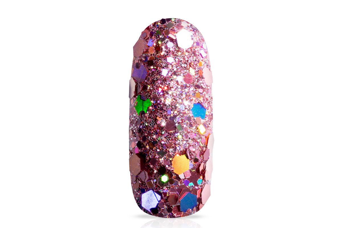 Jolifin Hexagon Glittermix - hologramm rosé