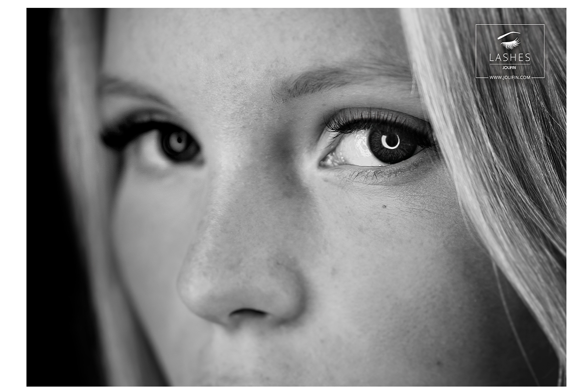 Jolifin Lashes - Poster black and white (DIN A2)