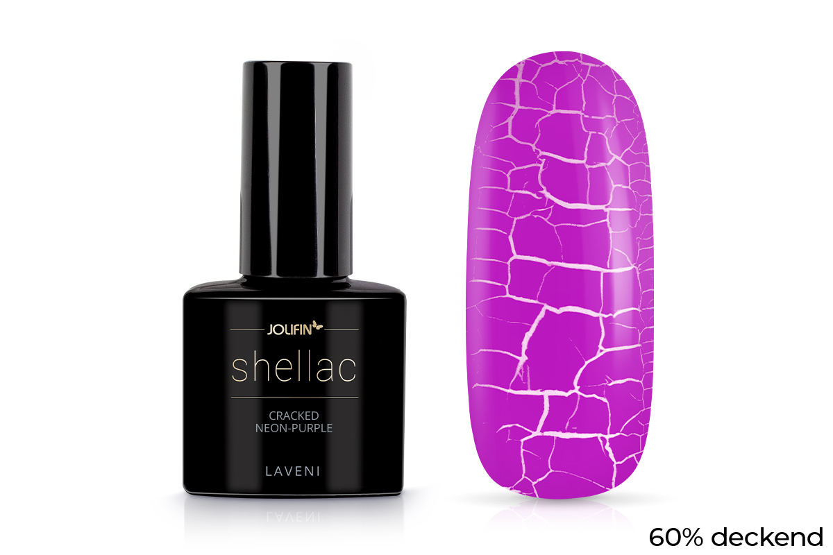 Jolifin LAVENI Shellac - cracked neon-purple 10ml