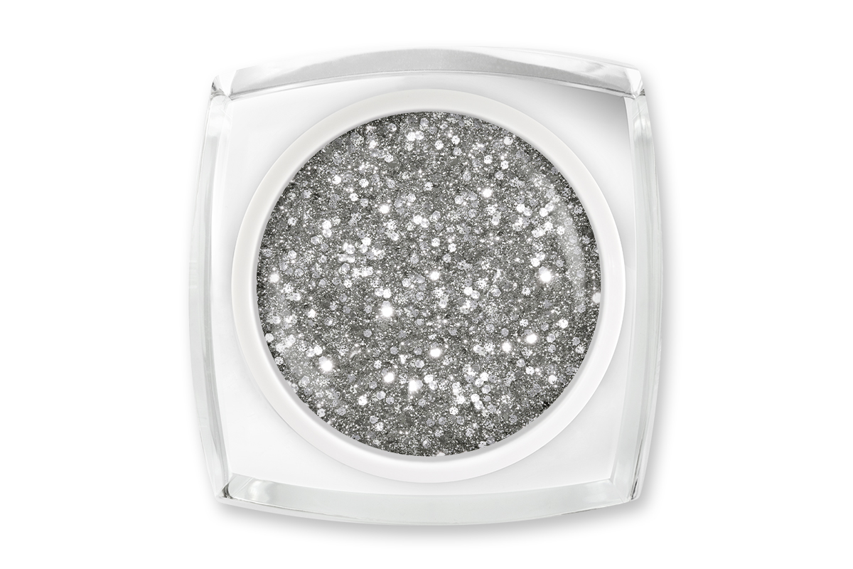 Jolifin LAVENI Farbgel - diamond silver Glitter 5ml