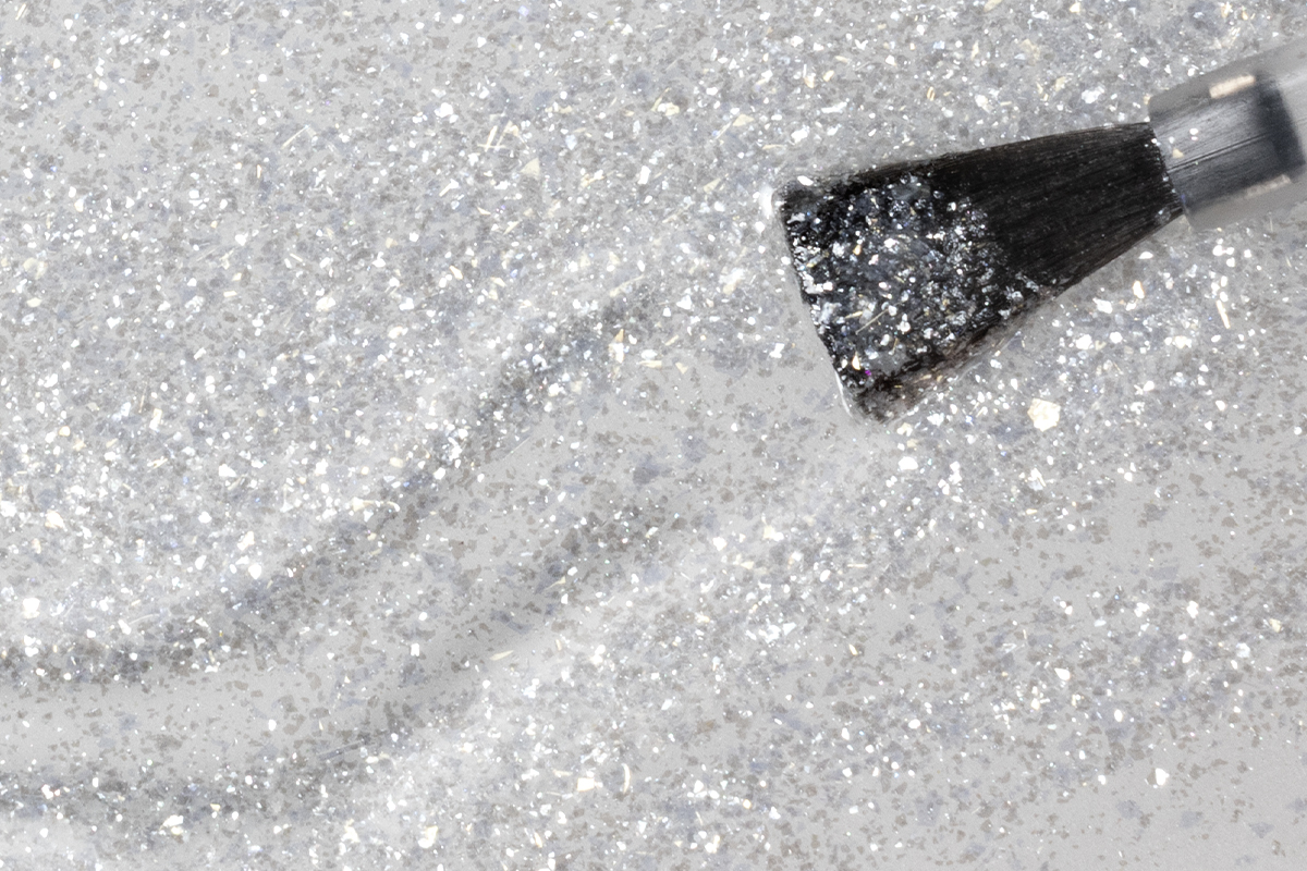 Jolifin LAVENI Shellac - Top-Coat super matt frosty flakes 10ml