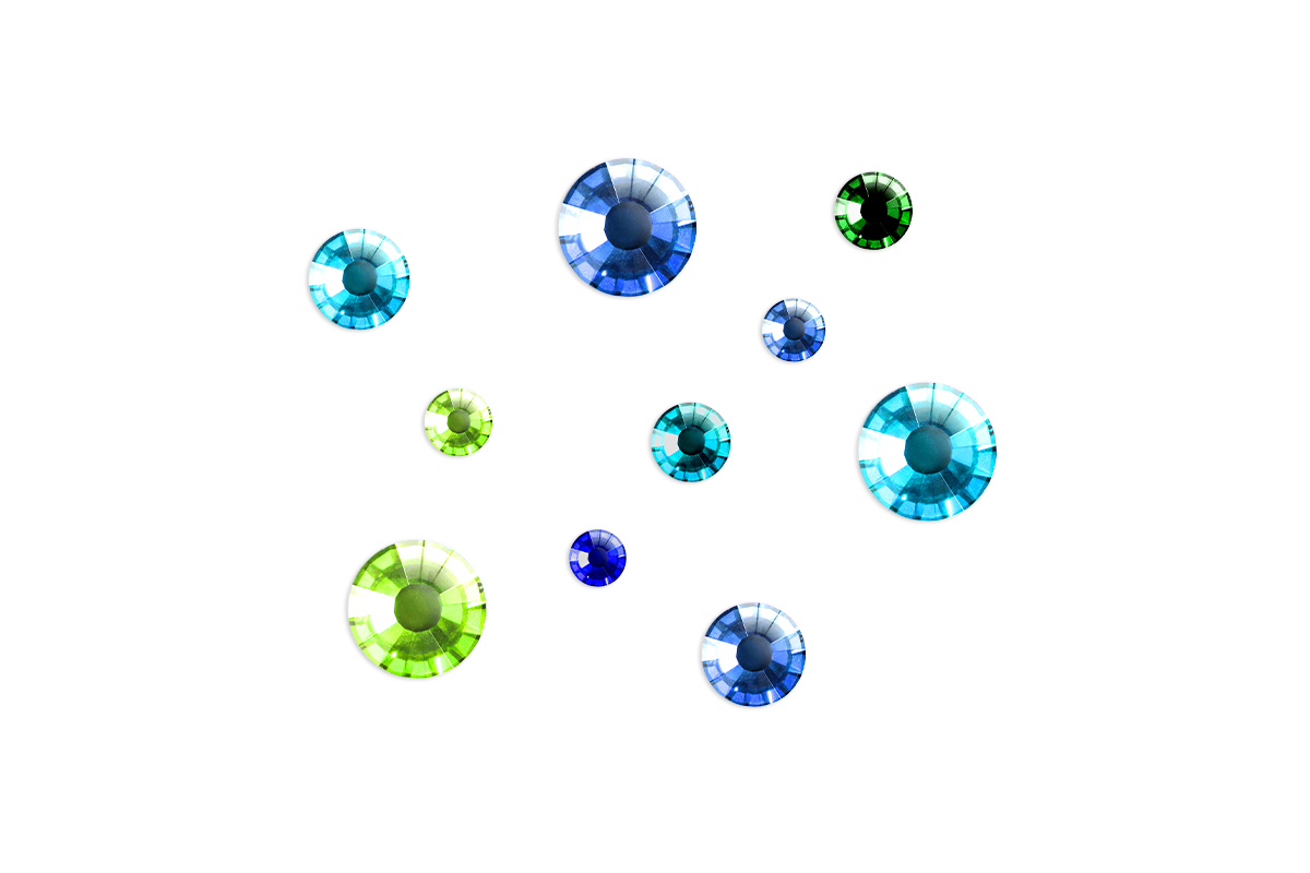 Jolifin LAVENI Strass-Display - blue-green