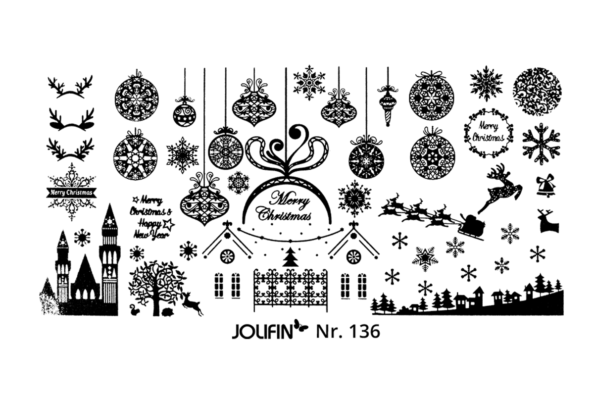 Jolifin Stamping-Schablone Nr. 136