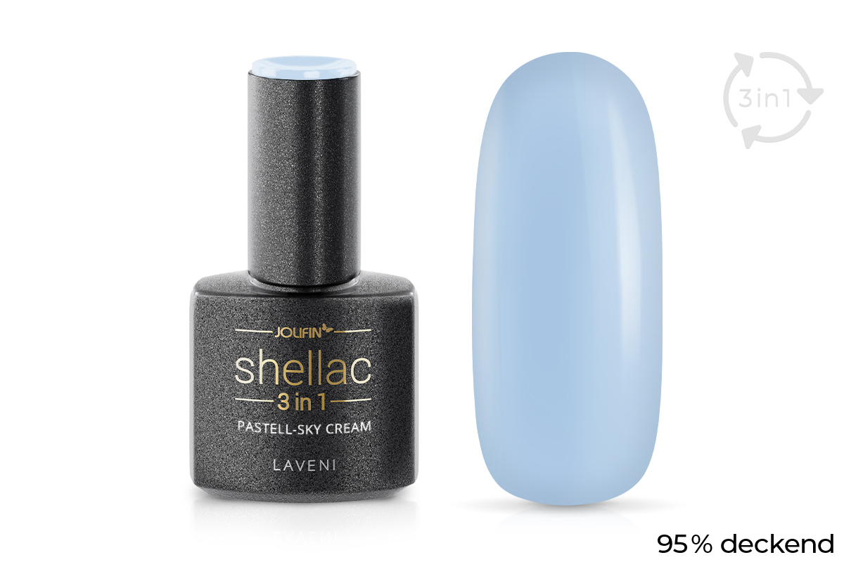 Jolifin LAVENI 3in1 Shellac - pastell-sky cream 10ml