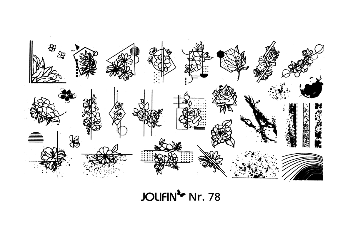 Jolifin Stamping-Schablone Nr. 78