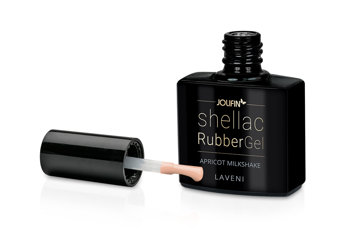 Jolifin LAVENI Shellac RubberGel - apricot milkshake 10ml