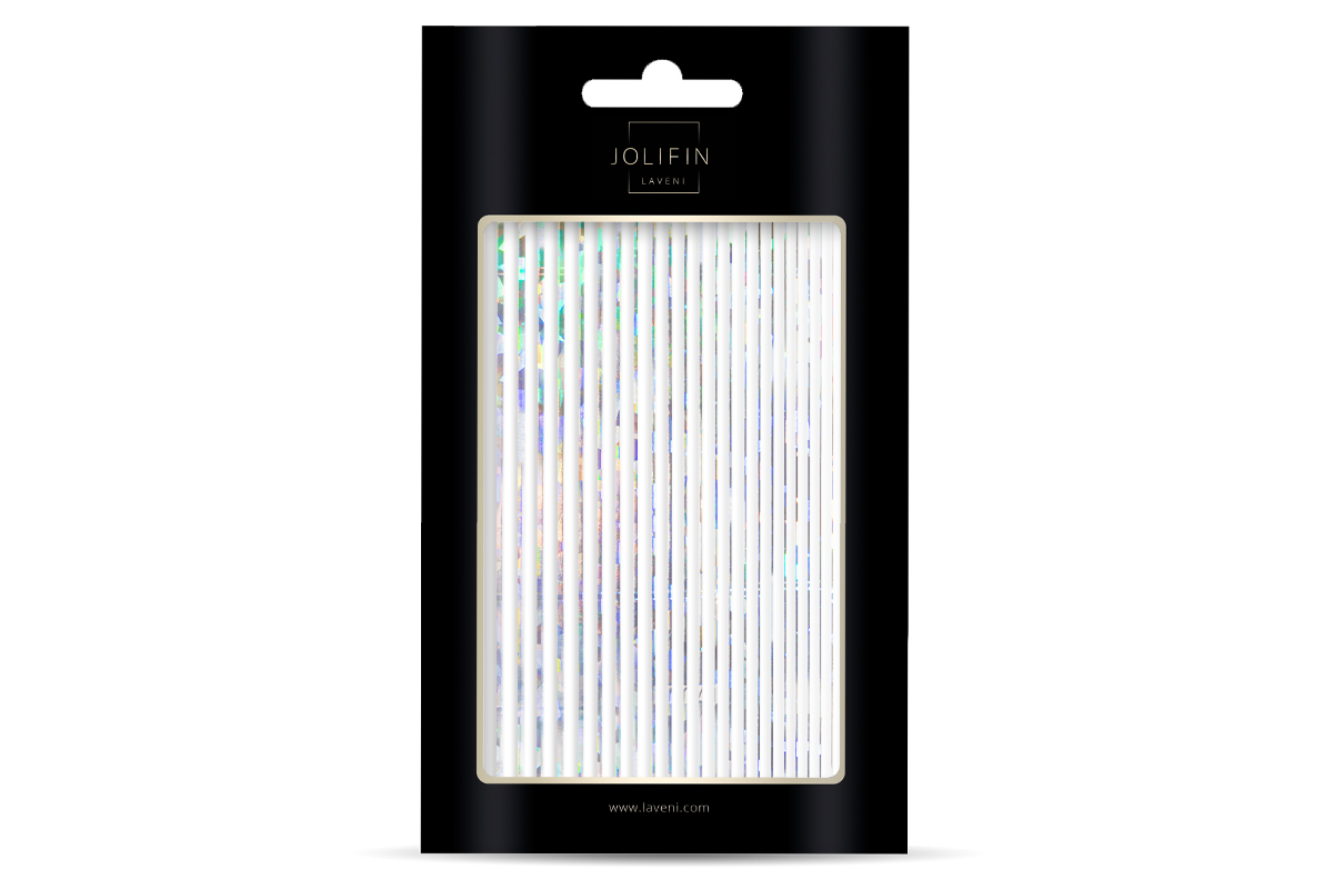 Jolifin LAVENI XL Sticker - Stripes Hologram silver