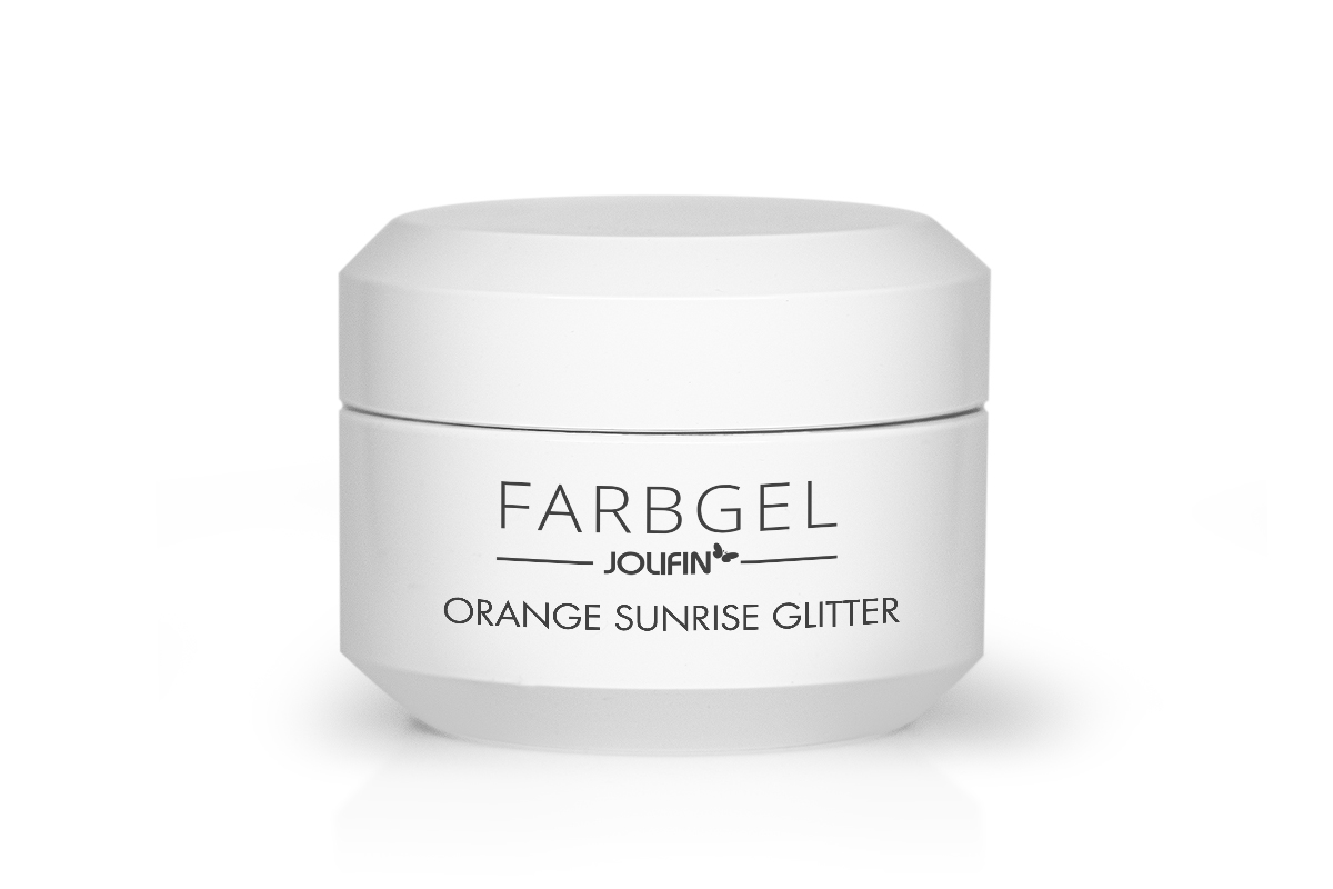 Jolifin Farbgel orange sunrise Glitter 5ml