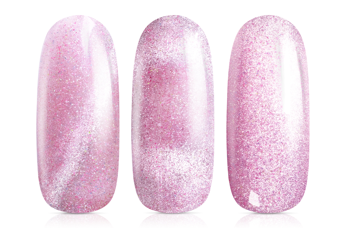 Jolifin LAVENI Shellac - Cat-Eye super shine pastell-pink 10ml