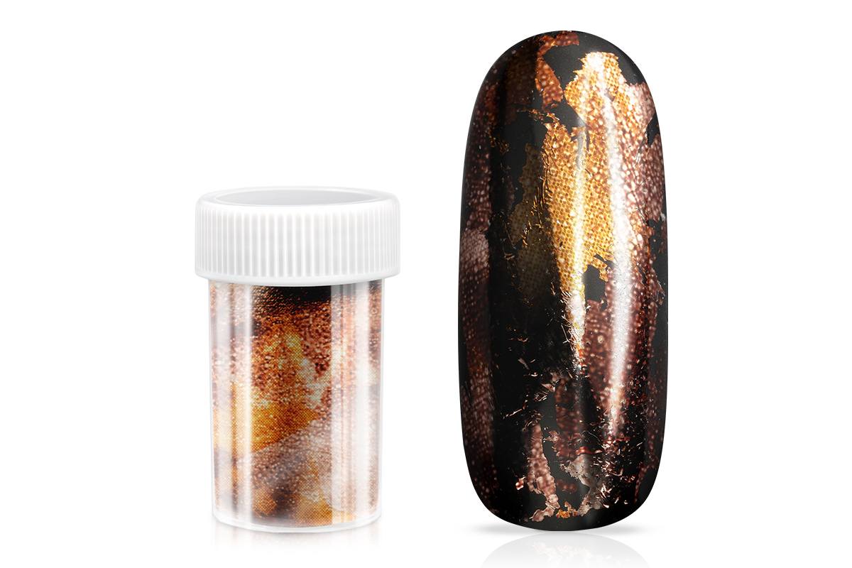 Jolifin Transfer Nagelfolie XL - Chrome brown elegance