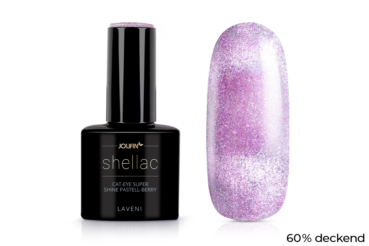 Jolifin LAVENI Shellac - Cat-Eye super shine pastel-berry 10ml