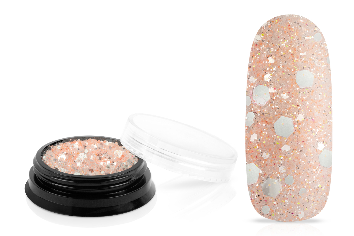 Jolifin LAVENI Crystal Glitter - pastel-peach