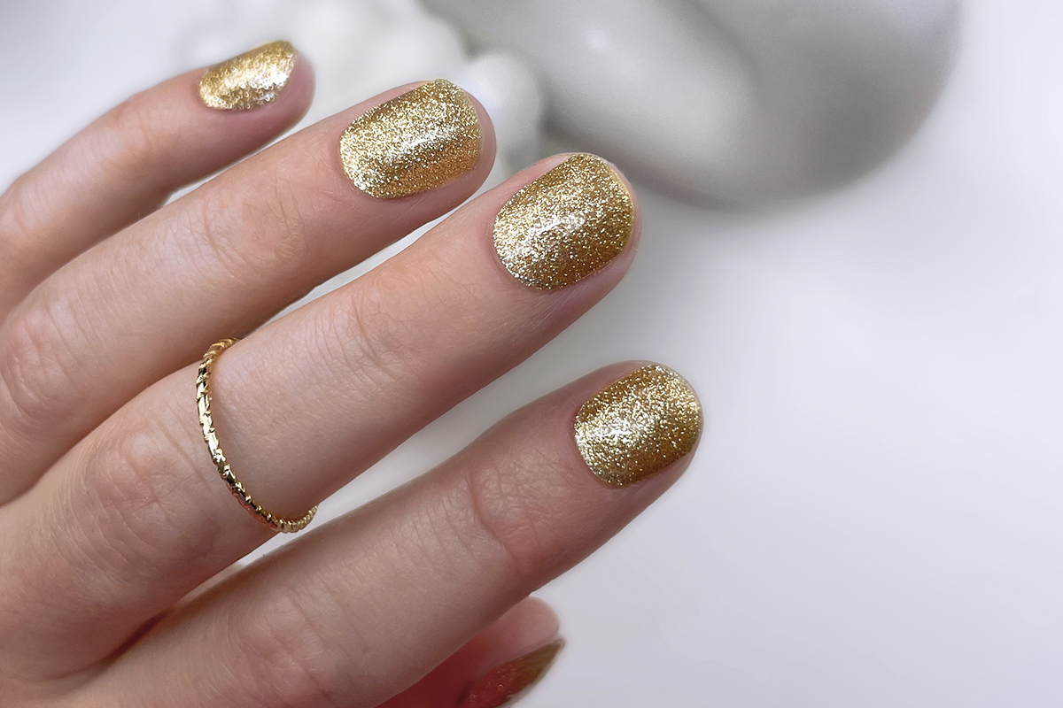 Jolifin LAVENI UV Gel Wraps - champagne glitter