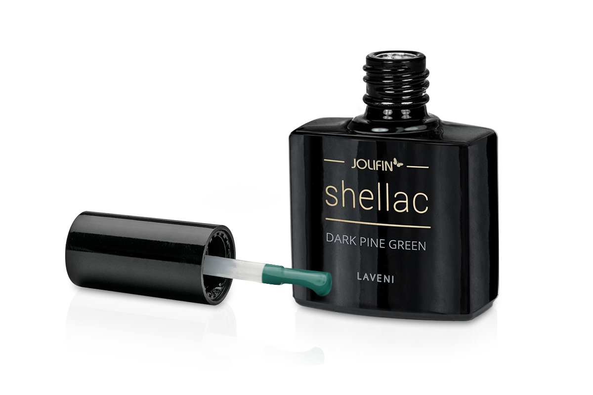 Jolifin LAVENI Shellac - dark pine green 10ml