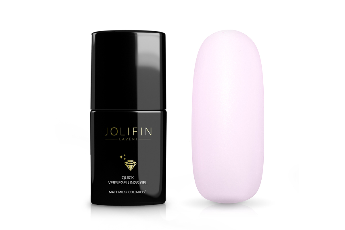 Jolifin LAVENI Quick Versiegelungs-Gel matt - milky cold-rosé 11ml