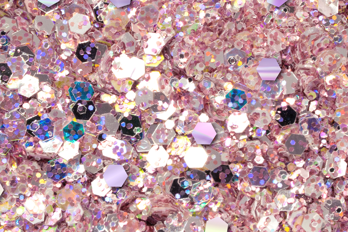 Jolifin LAVENI Luxury Glitter Hologramm  - silver-rosy