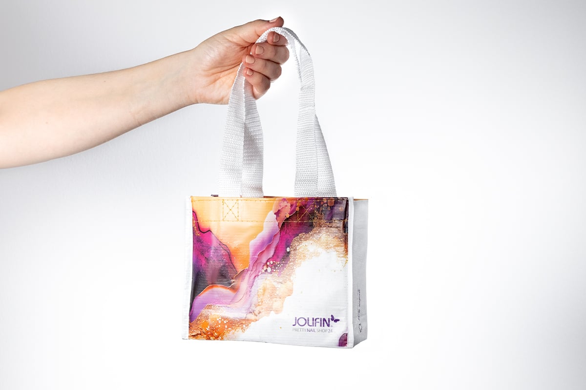 Jolifin Shopping-Bag XXS - marble pink