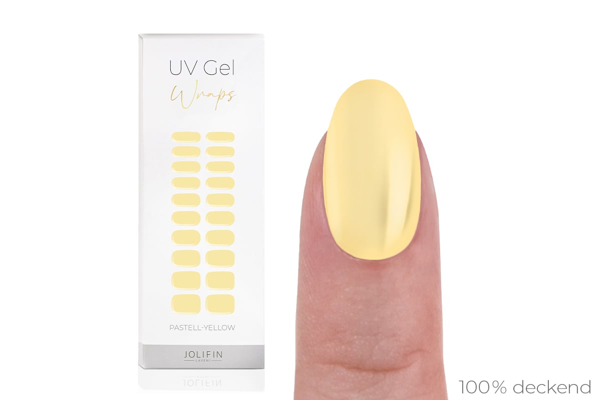 Jolifin LAVENI UV Gel-Wraps - pastell-yellow