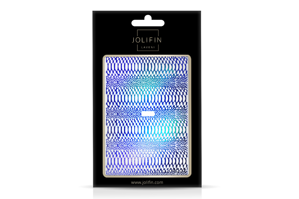 Jolifin LAVENI XL Sticker - Snake holo blue
