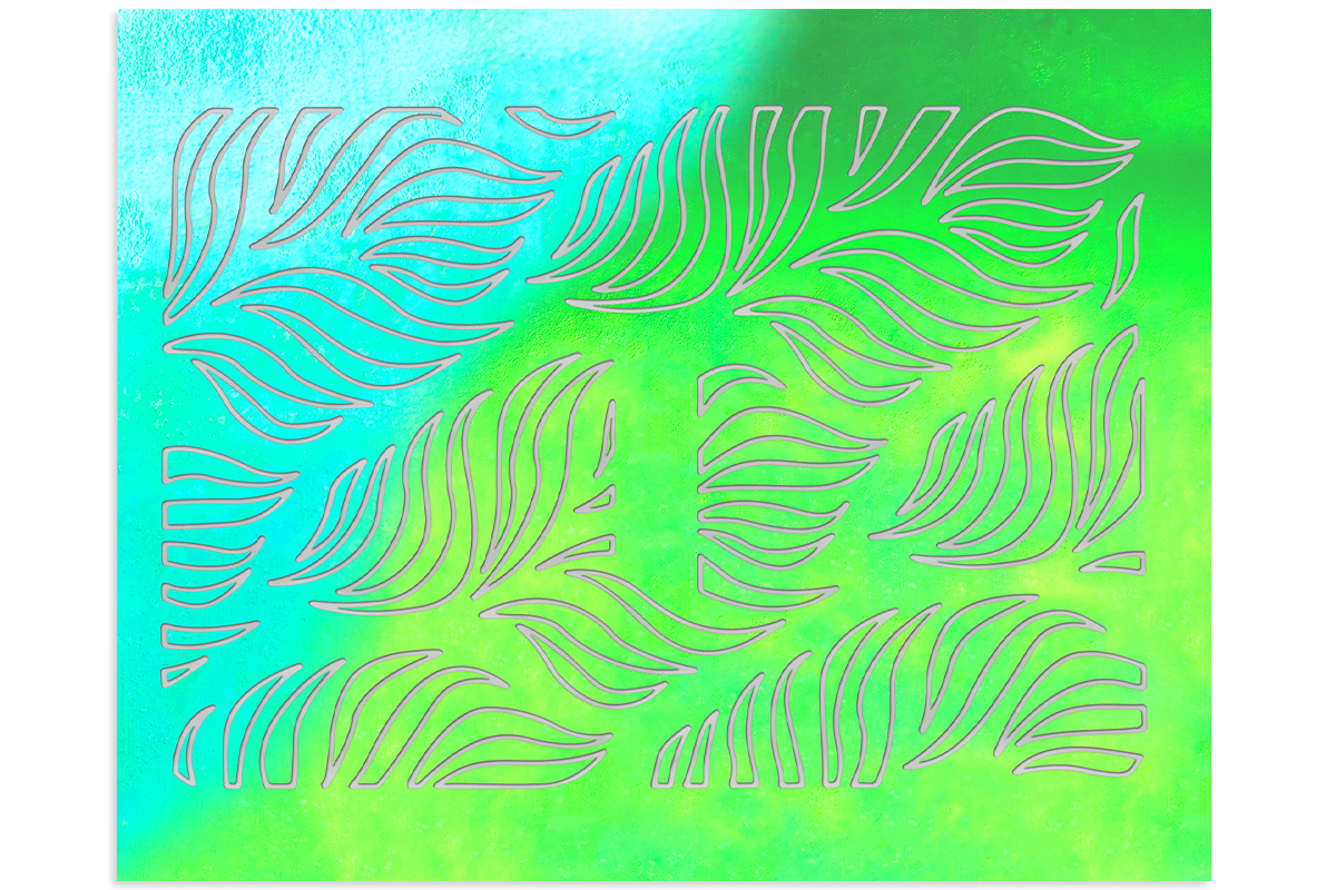 Jolifin Aurora Sticker - Waves tropical green