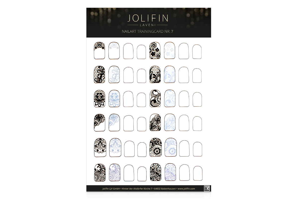 Jolifin LAVENI Nail Art Training Card No. 7