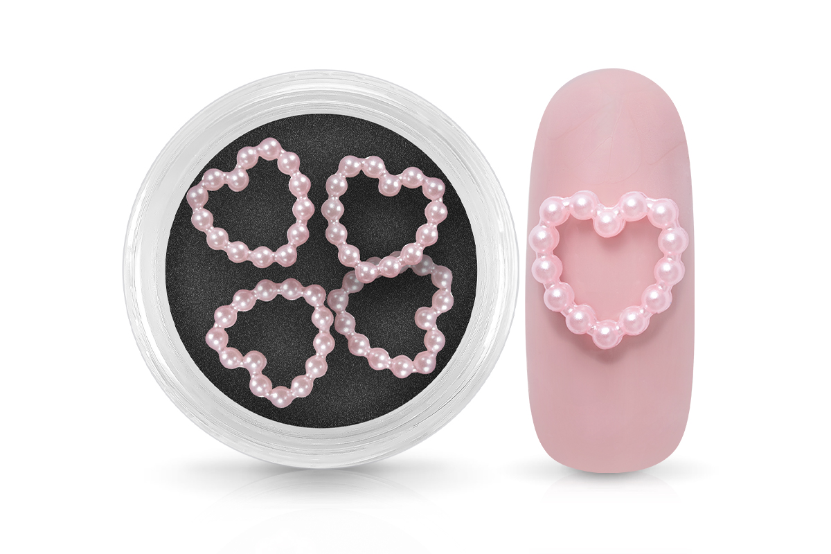 Jolifin Overlay - Pearls heart pink