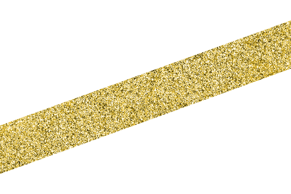 Jolifin Glitter Pinstripes gold 2mm
