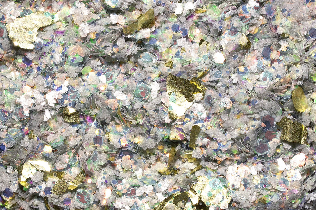 Jolifin LAVENI Foil Flakes Glitter - gold & grey