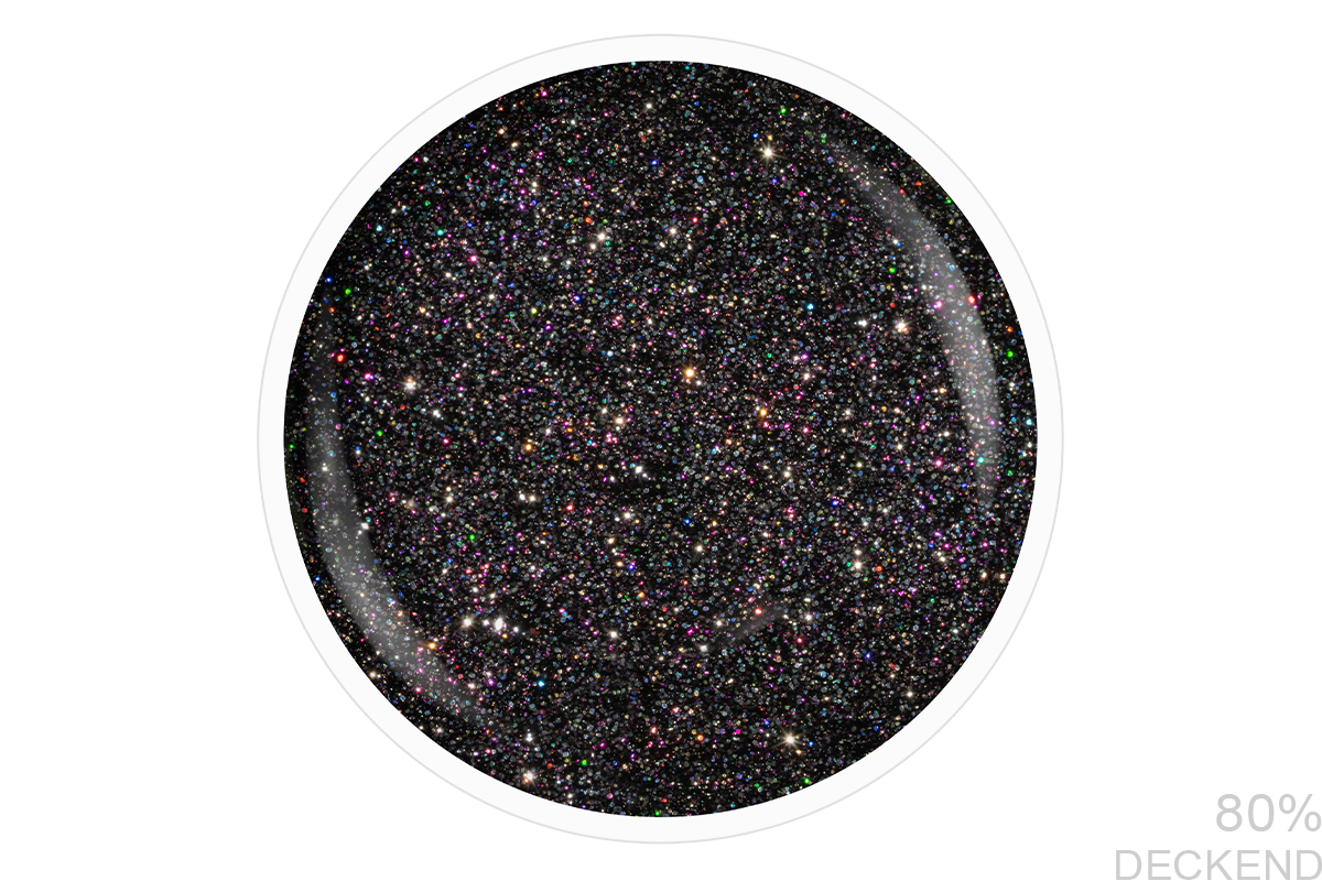 Jolifin LAVENI Shellac PeelOff - black hologramm Glitter 10ml