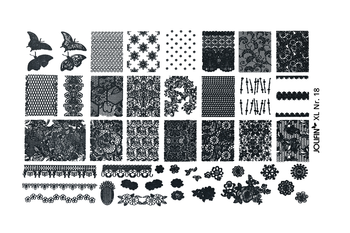 Jolifin Stamping-Schablone XL - Nr. 18