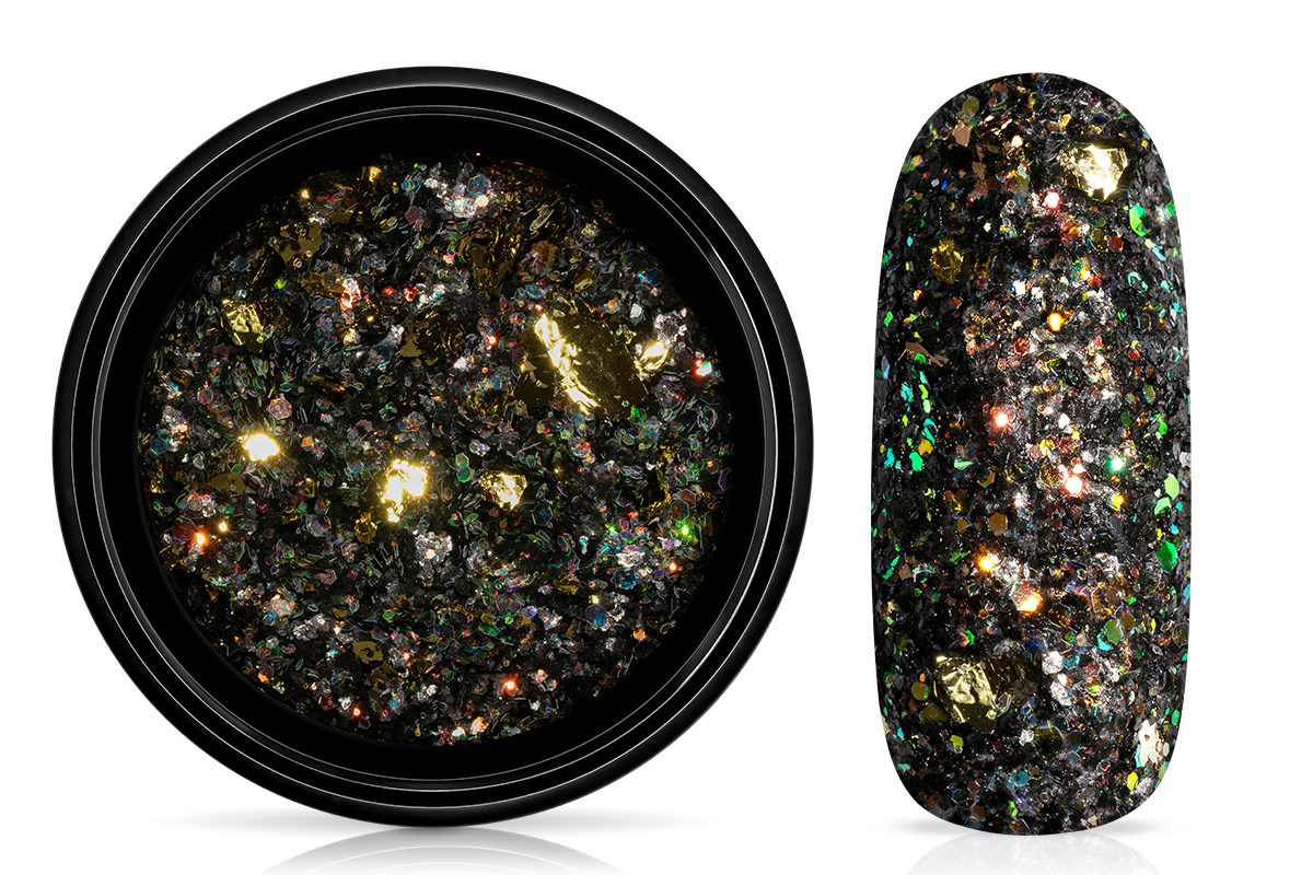 Jolifin LAVENI Foil Flakes Glitter - gold & black