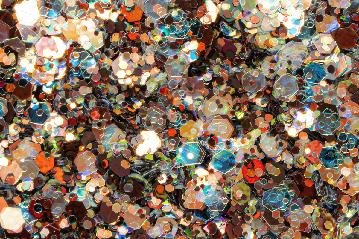Jolifin LAVENI Sparkle Glitter - hologram brown