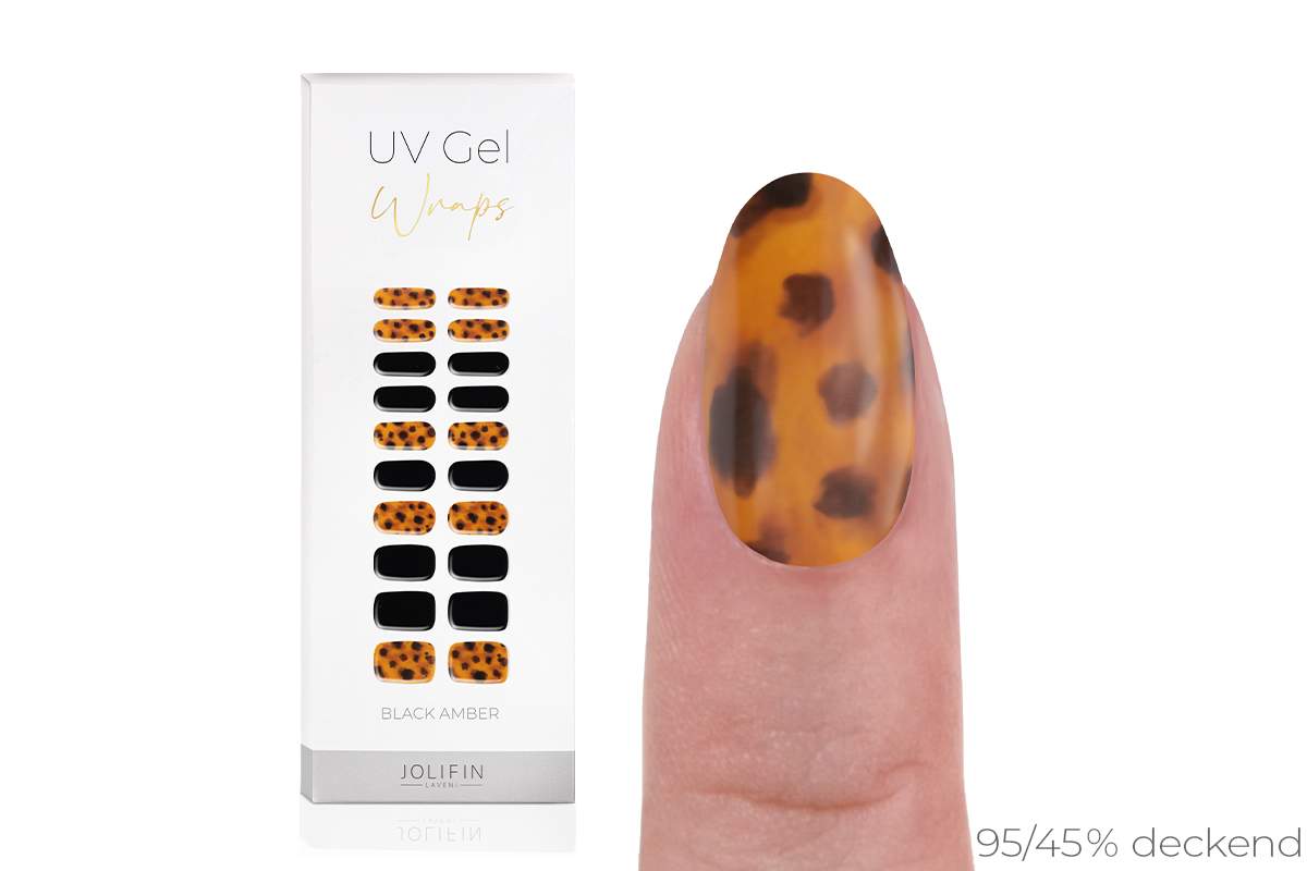 Jolifin LAVENI UV Gel-Wraps - black amber