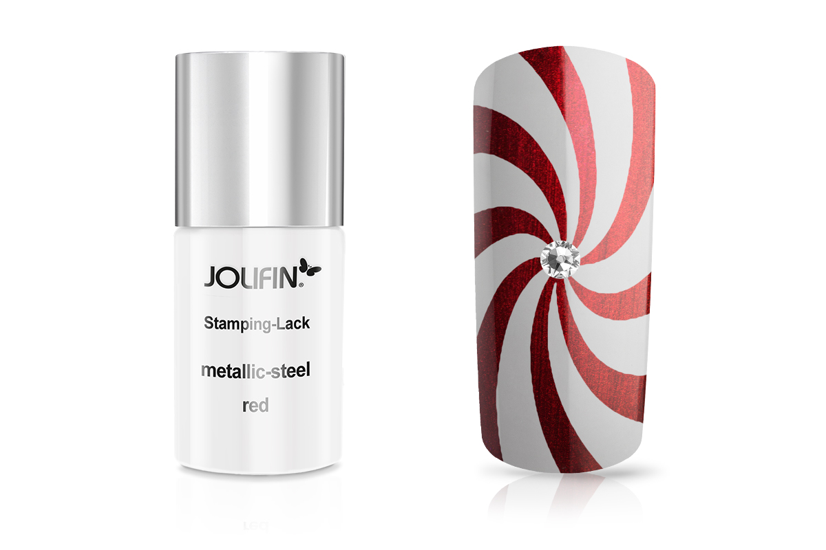 Jolifin Stamping-Lack - metallic-steel red 11ml