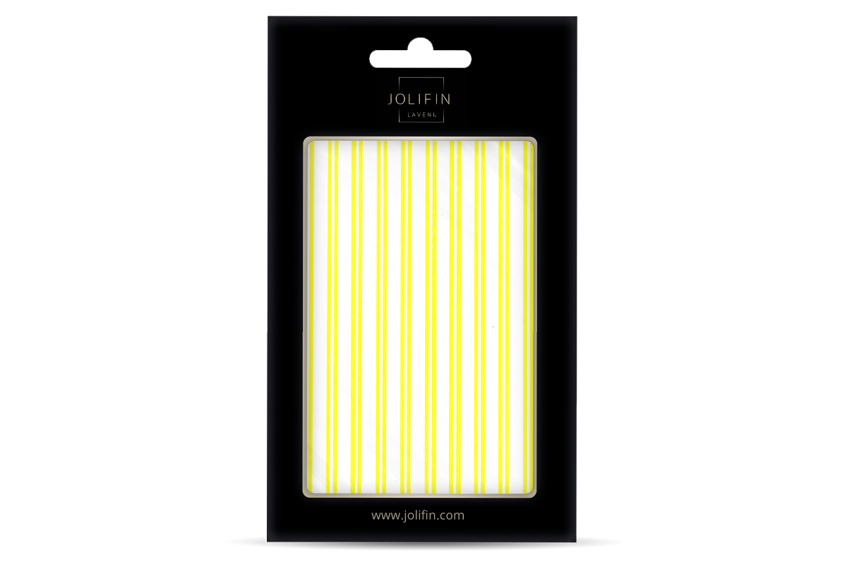 Jolifin LAVENI XL Sticker - Stripes neon-yellow flash