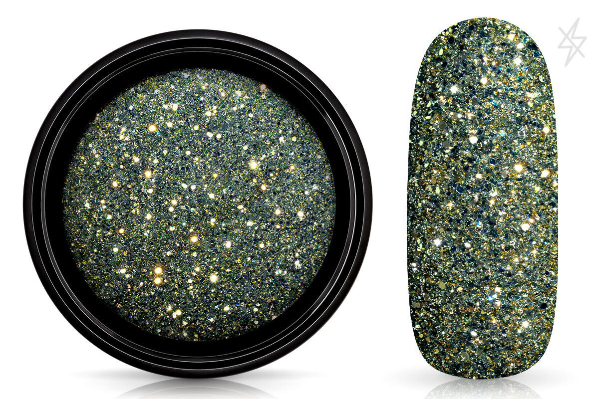 Jolifin LAVENI FlashOn Glitterpuder - golden green