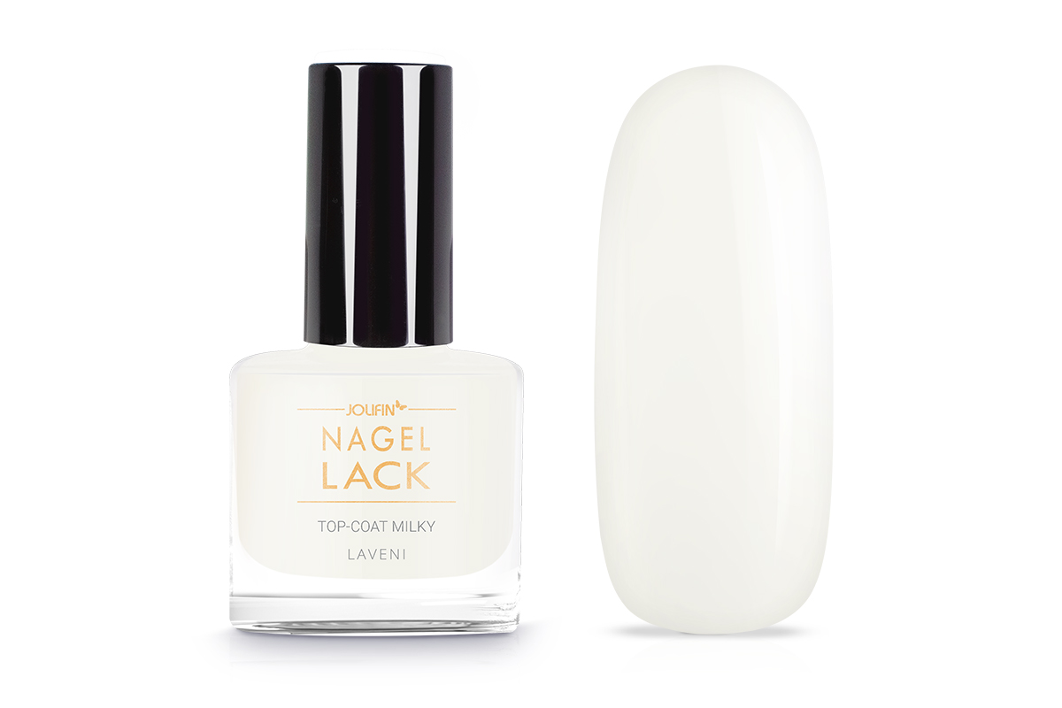 Jolifin LAVENI Nagellack - Top-Coat milky 9ml