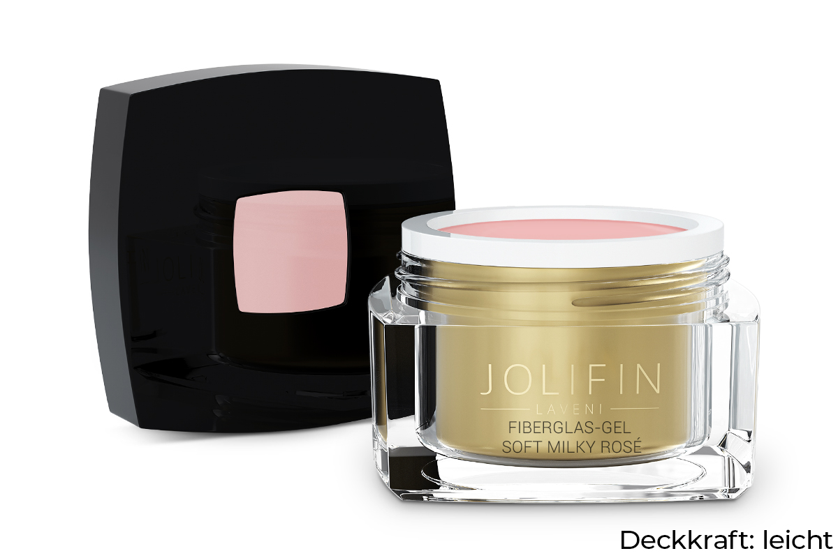 Jolifin LAVENI - Fiberglas-Gel soft milky rosé 30ml