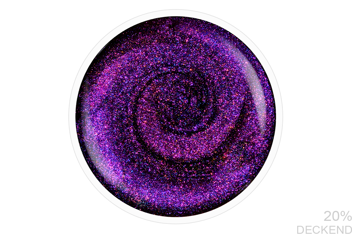 Jolifin LAVENI Shellac PeelOff - Cat-Eye 9D FlipFlop purple & peach 10ml