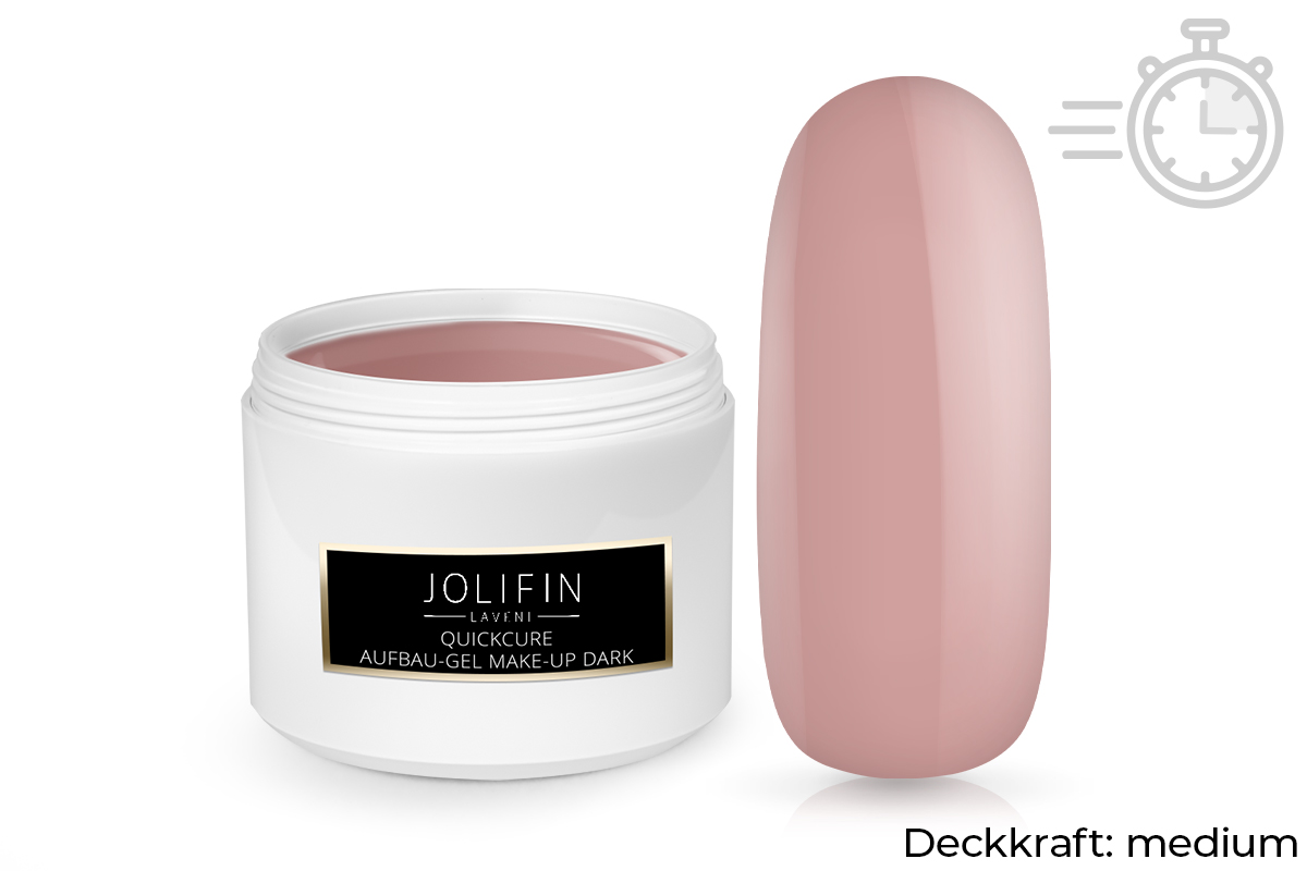 Jolifin LAVENI Refill - QuickCure build-up gel make-up dark 250ml