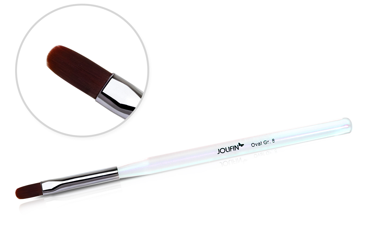 Jolifin Aurora Pearl Brush - oval size 8