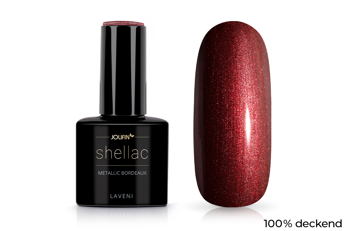 Jolifin LAVENI Shellac - metallic bordeaux 10ml