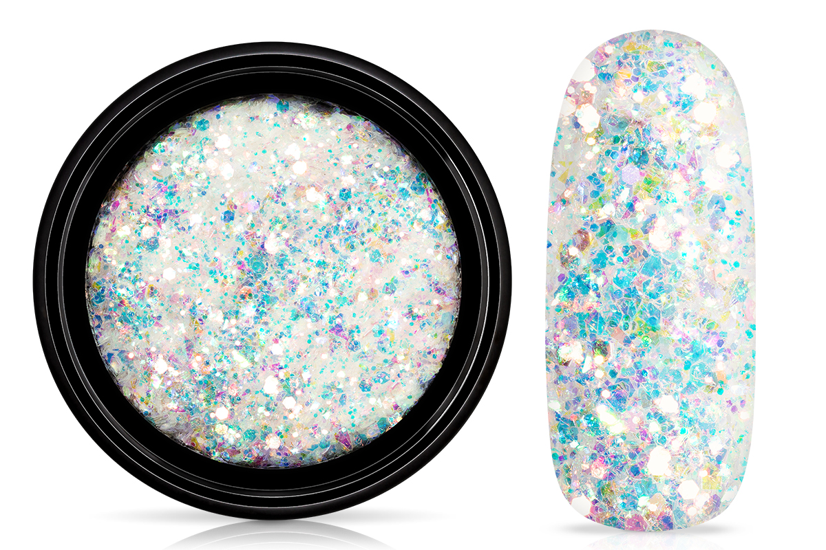 Jolifin LAVENI Mermaid Flakes Glitter - white cream