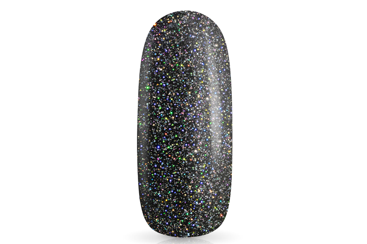 Jolifin LAVENI Shellac PeelOff - black hologramm Glitter 10ml