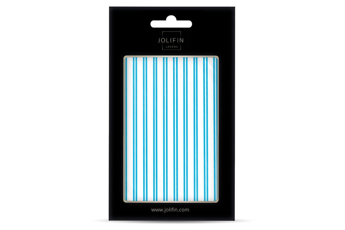 Jolifin LAVENI XL Sticker - Stripes neon-blue flash