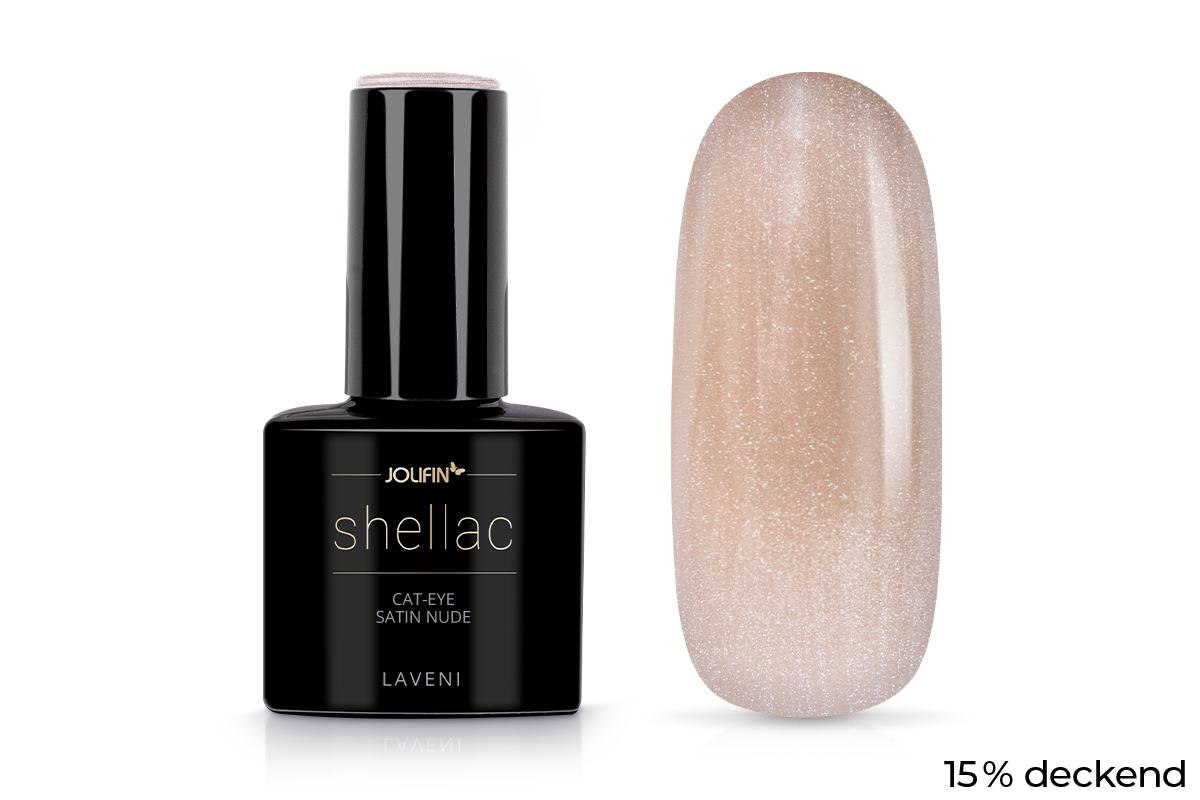Jolifin LAVENI Shellac - Cat-Eye satin nude 10ml