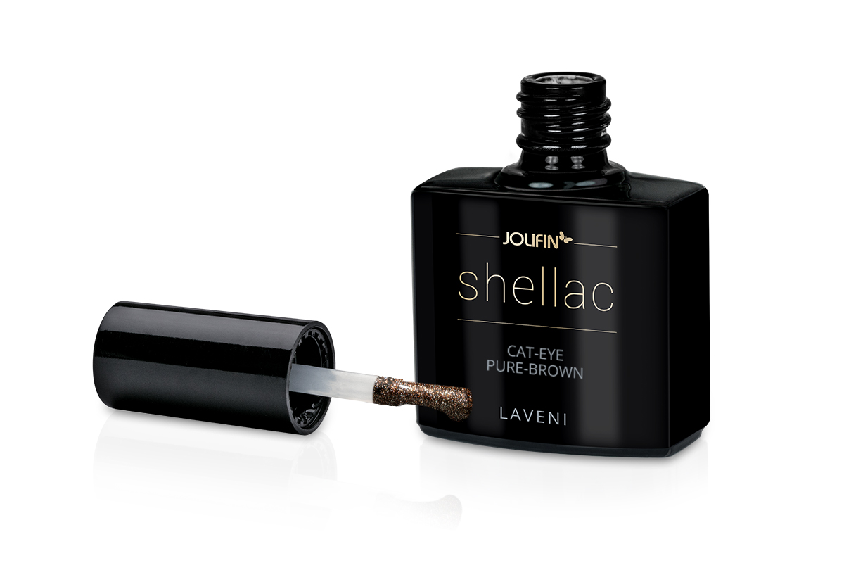 Jolifin LAVENI Shellac - Cat-Eye pure-brown 10ml